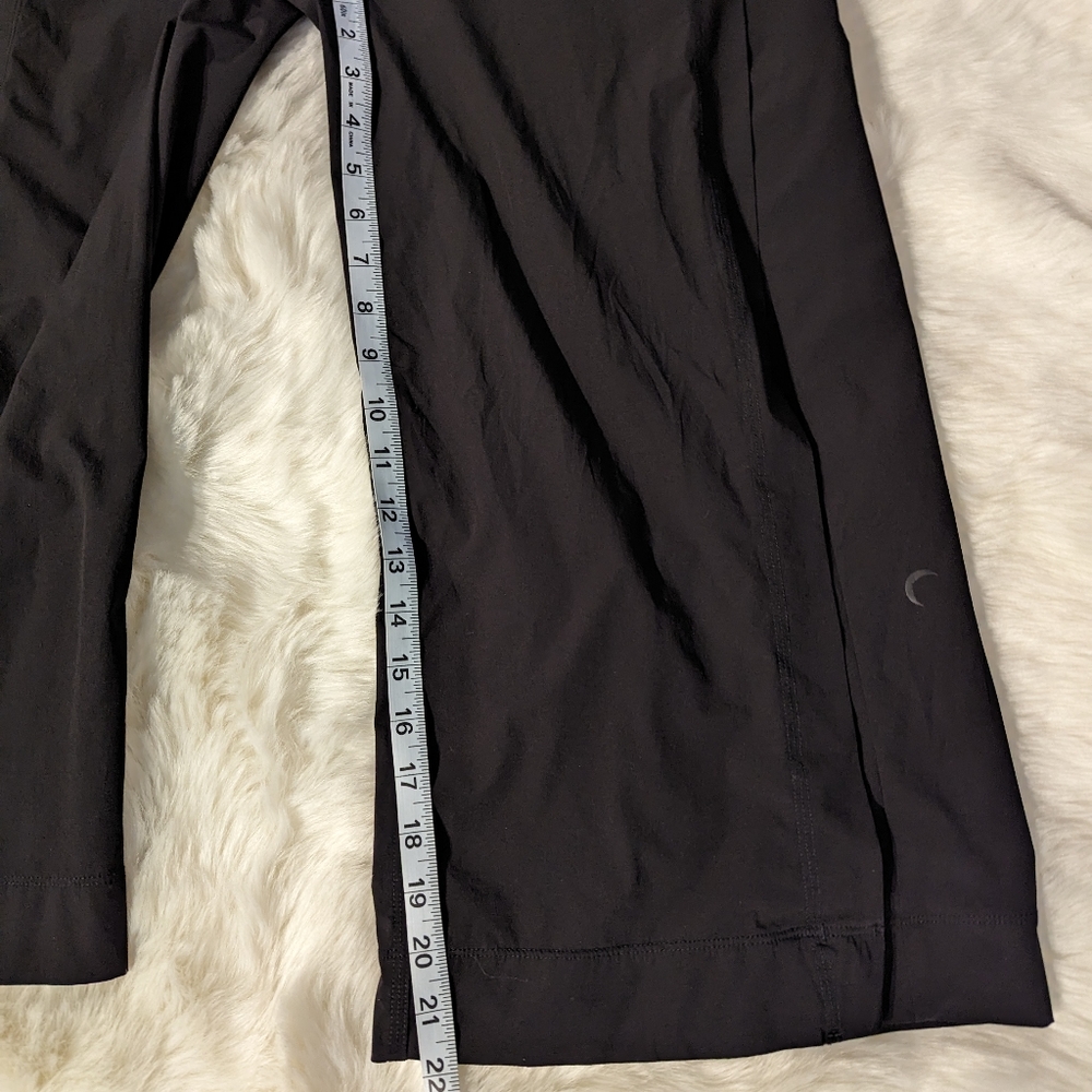 ZYIA Black‎ Work Flow Gaucho Pants High Rise Athletic Wide Leg Crop Medium - Picture 8 of 11